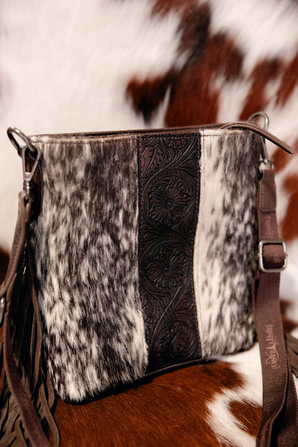 McCoy Cowhide & Fringe Crossbody Bag