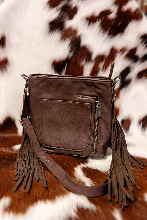 McCoy Cowhide & Fringe Crossbody Bag