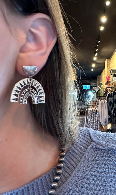 Melia Rainbow Metal Earrings