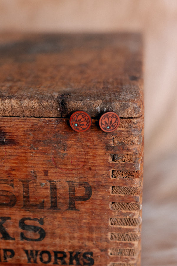 Millie Leather Stud Earrings