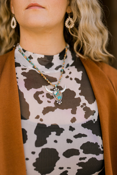 Natasha Longhorn Gemstone Necklace