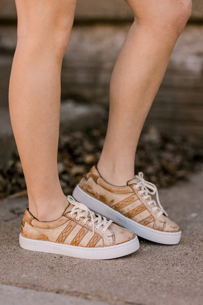 Odessa Leather Striped Sneaker