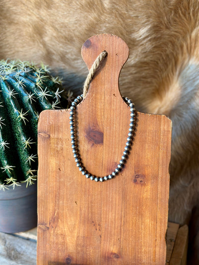 Rustic Sterling Silver Navajo Pearl Necklace – Western Jewelry Staple.