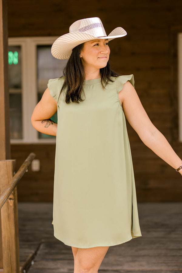 Orleans Satin Midi Dress [Pistachio]