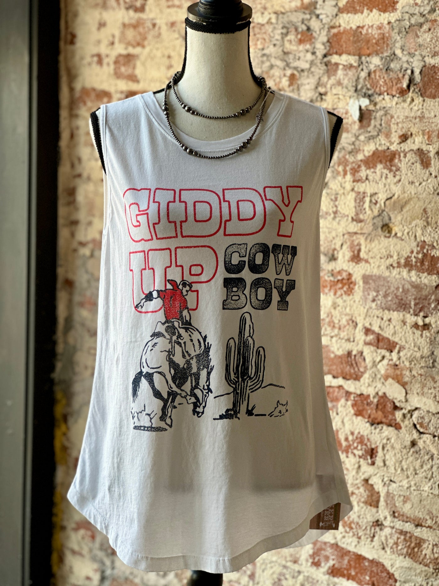 Lightweight and casual Western-inspired tank for rodeo weekends.