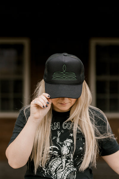 Quillins Western Boot Stitch Trucker Cap  ✜ON SALE NOW✜