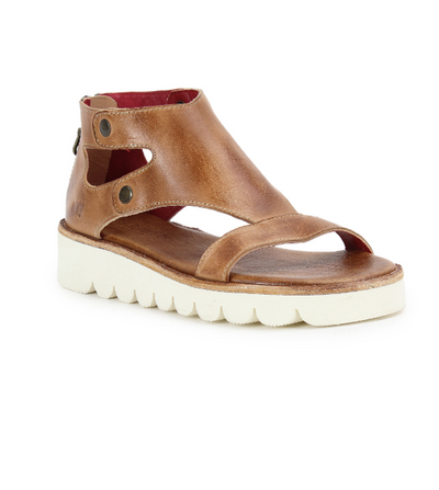 Durable and stylish Bed|Stu Soni II sandals in rich tan leather with Western flair and summer comfort