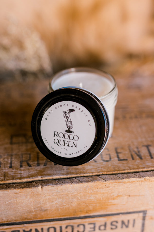 Rodeo Queen Mason Jar Custom Candle