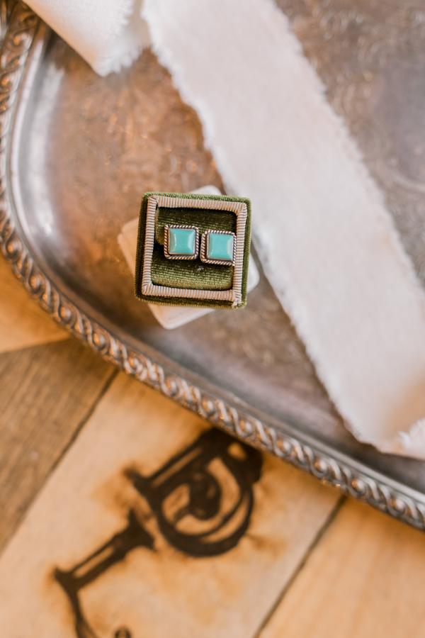 Oasis Roper Border Turquoise Studs