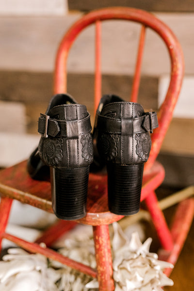 Roper Tooled Leather Mika Heels [Black] ✜ON SALE NOW✜