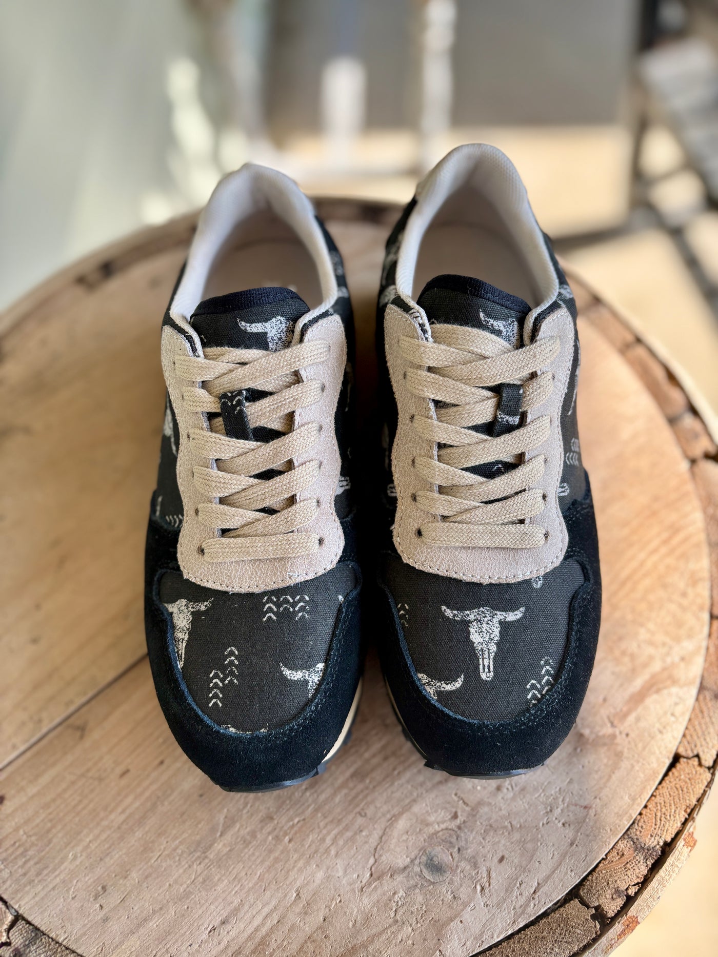 Roper Giddy Up Longhorn Shoes [Black]