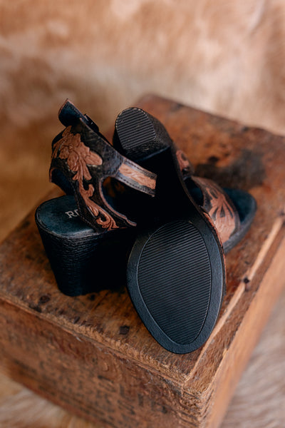 Roper High Tide Tooled Leather Heels ✜ON SALE NOW: 50% OFF✜