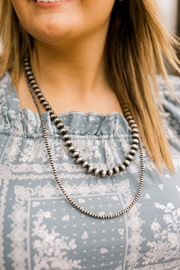 Sandra 2-Strand Layered Navajo Pearl Necklace