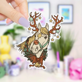 Palomino Reindeer Sticker
