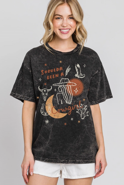 Kloe Cowgirl Mineral Graphic Tee