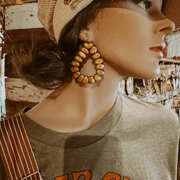 Latigo Clay Teardrop Earrings