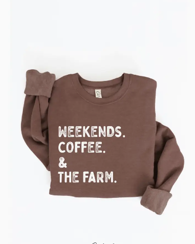 Briana Weekends Coffee & Farm Crewneck