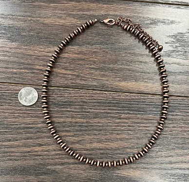 Jaerdis Copper Navajo Pearl Necklace