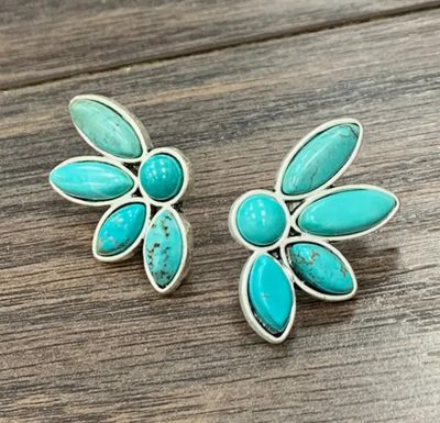 Topo Chico Turquoise Cluster Earrings