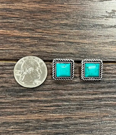 Tatiana Turquoise Stud Earrings