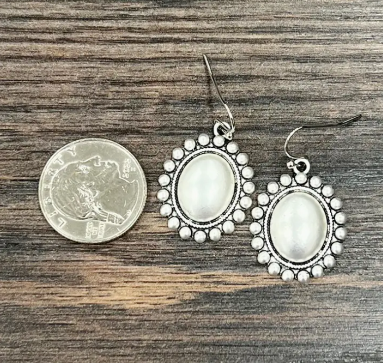 Charlene Boho Oval Earrings