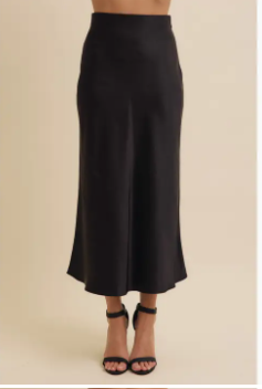 Call You Later Maxi Skirt [Black]