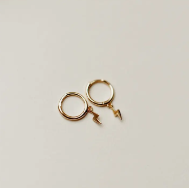 Latricia Lightning Bolt Hoop Earrings