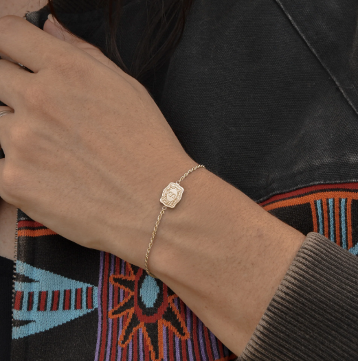 Darby Ultra Mini Belt Buckle Initial Bracelet ✙PREORDER✙ [GOLD]