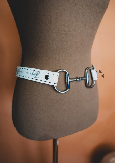 Tinsley Bit & Boot Stitch Belt [White]