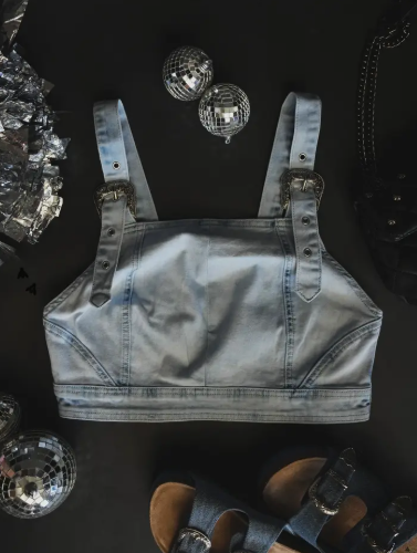 Steeley Denim Corset Top