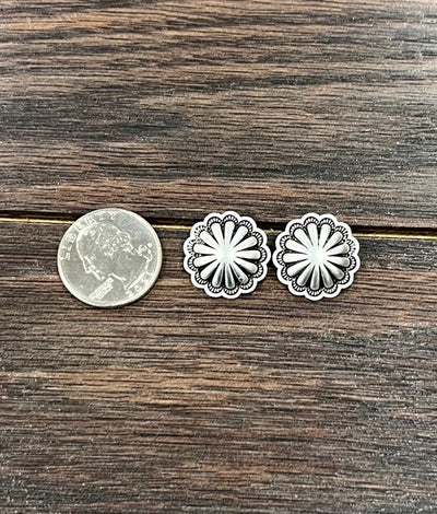 Gift these Shiloh Round Concho Stud Earrings.