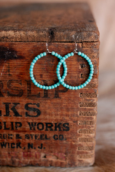 Shoshone Turquoise Hoop Earrings