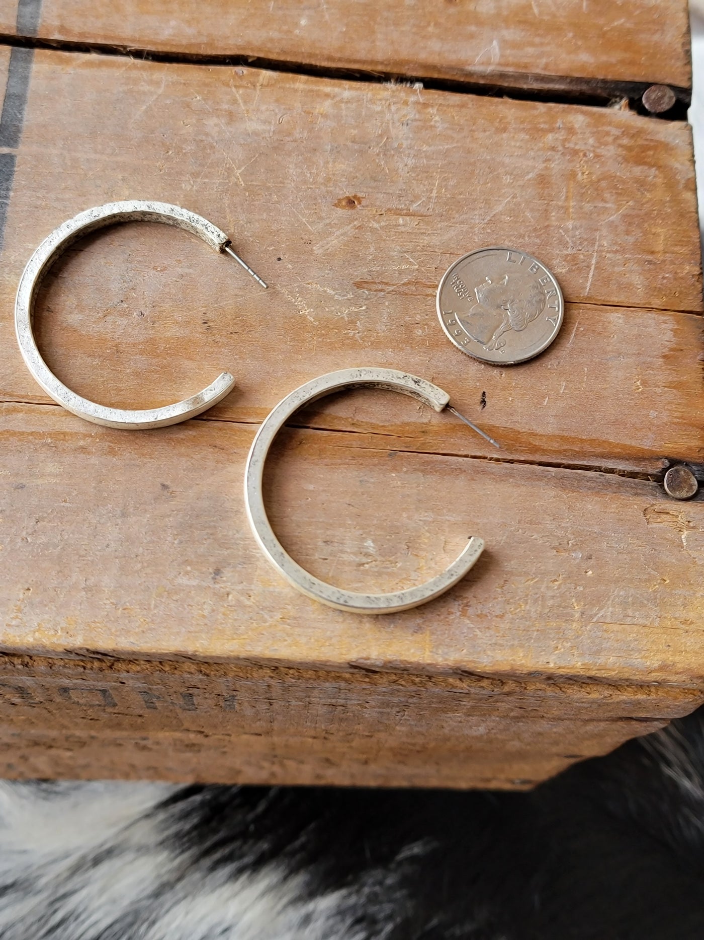 Silver Bullet Hoop Earrings