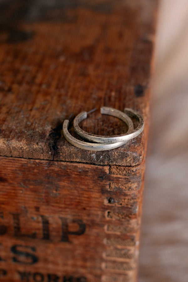 Silver Bullet Hoop Earrings