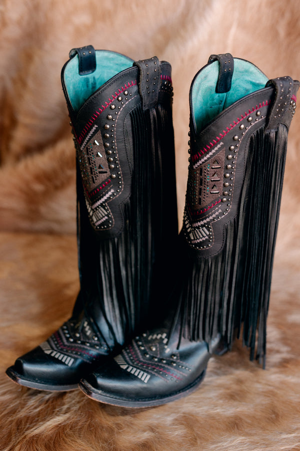 Size 8 Corral Fringe Boots ✜FINAL SALE✜ CS