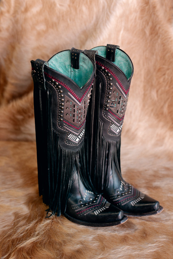 Size 8 Corral Fringe Boots ✜FINAL SALE✜ CS