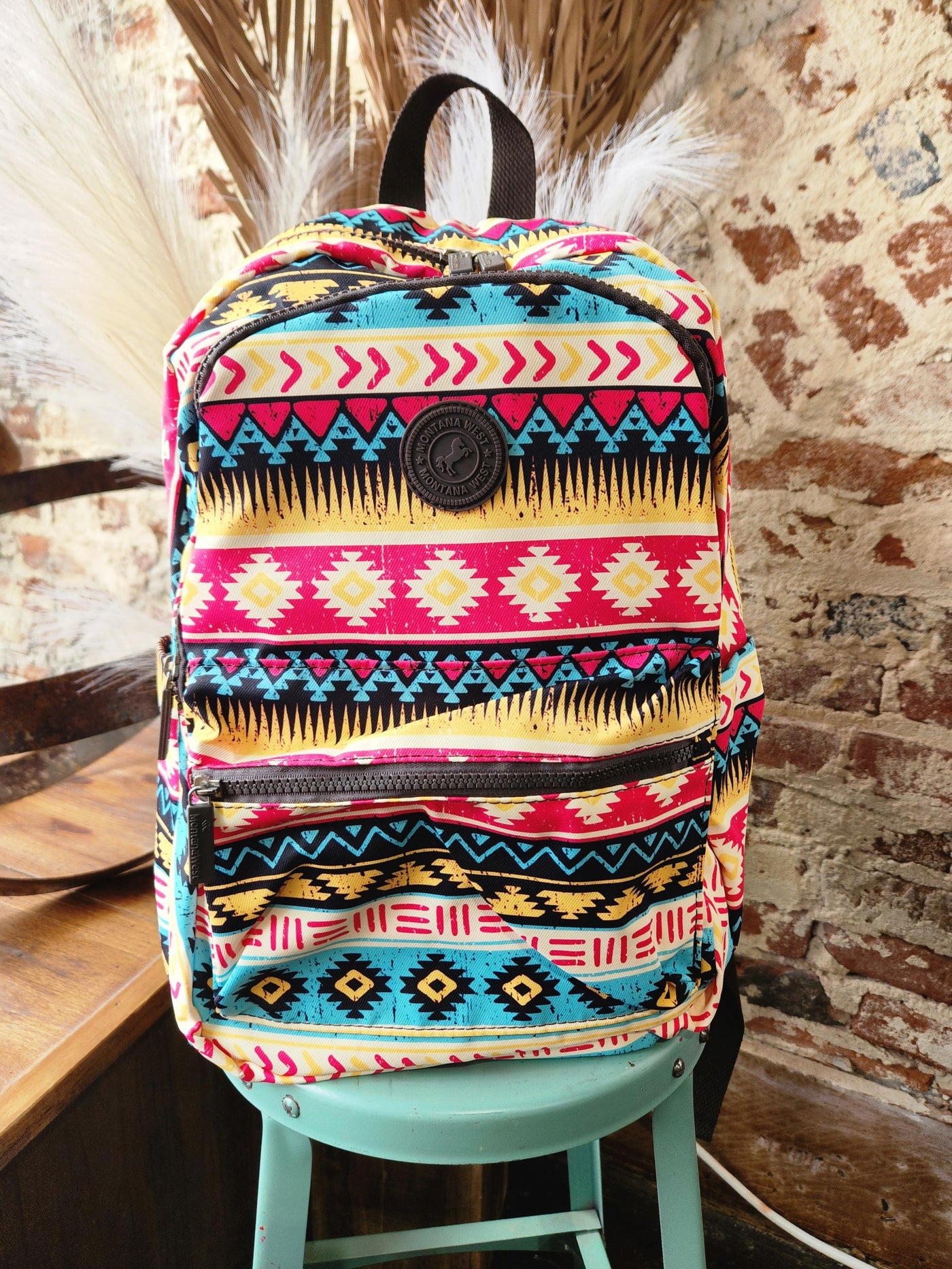 Skeeter Brightly Colored Aztec Backpack