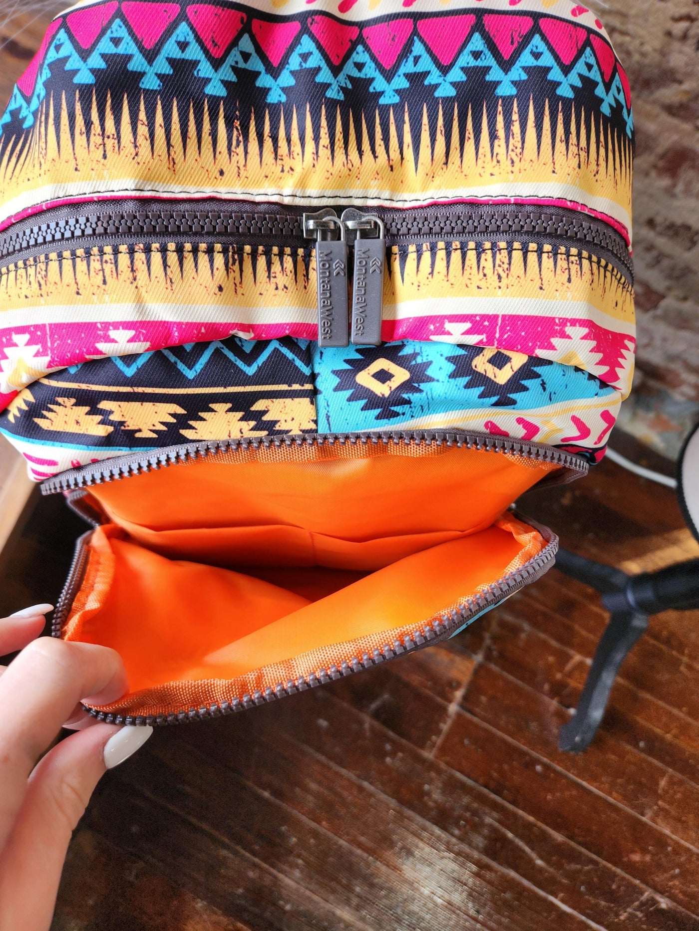 Skeeter Brightly Colored Aztec Backpack