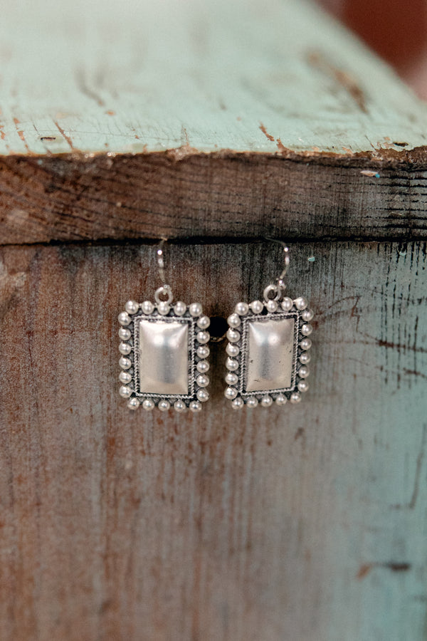 Snap On Boho Silver Earrings