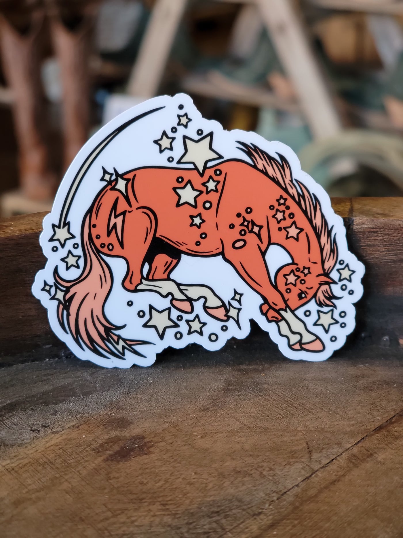Space Horse Starry Sticker