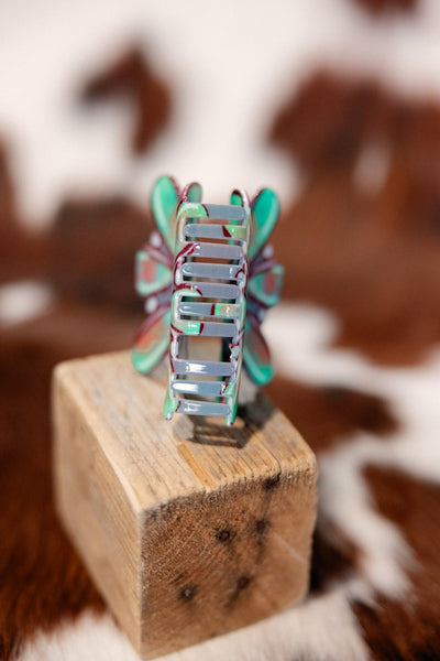 Teri Turquoise Cluster Claw Clip