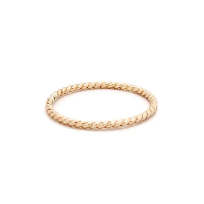 Tiana Cable Rope Stacker Ring [Gold]