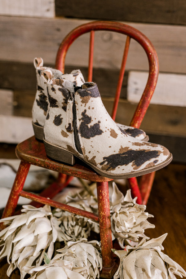 Very G Cow Print Sloan Bootie