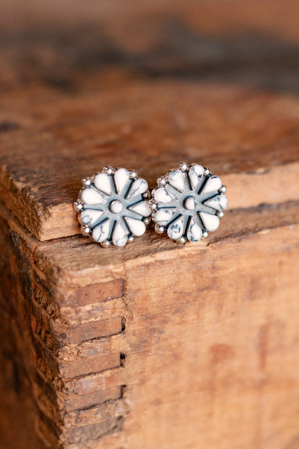 Watch Yourself Authentic White Buffalo Cluster Earrings