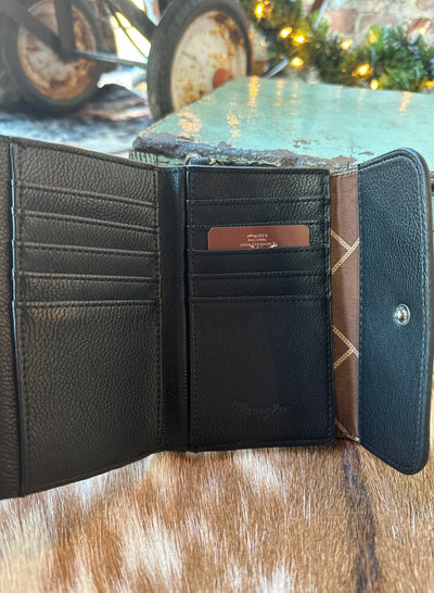 Wrangler Michelle Trifold Keychain Wallet [Black]