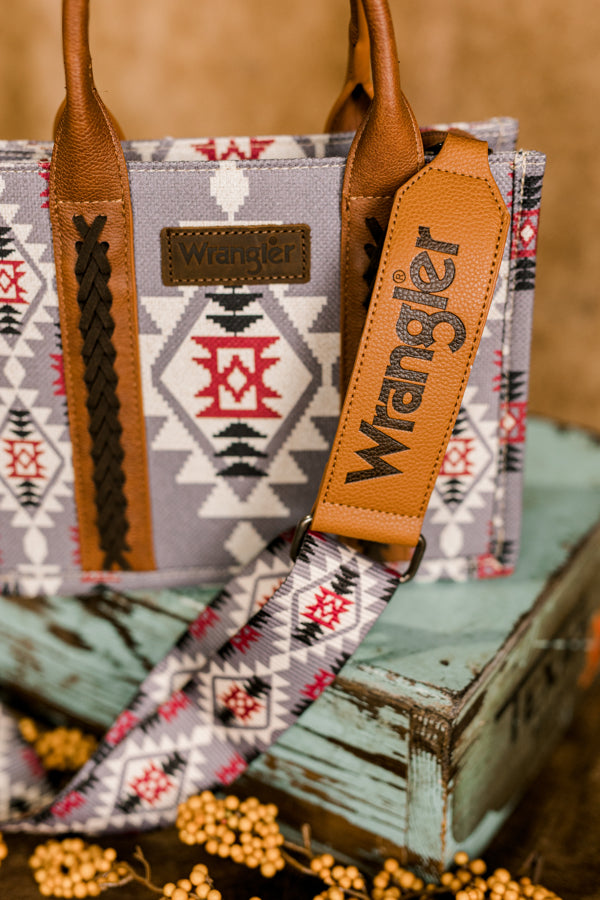 Wrangler Rhonda Canvas Aztec Print Crossbody [Lavender]