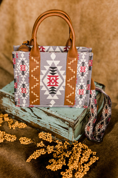 Wrangler Rhonda Canvas Aztec Print Crossbody [Lavender]