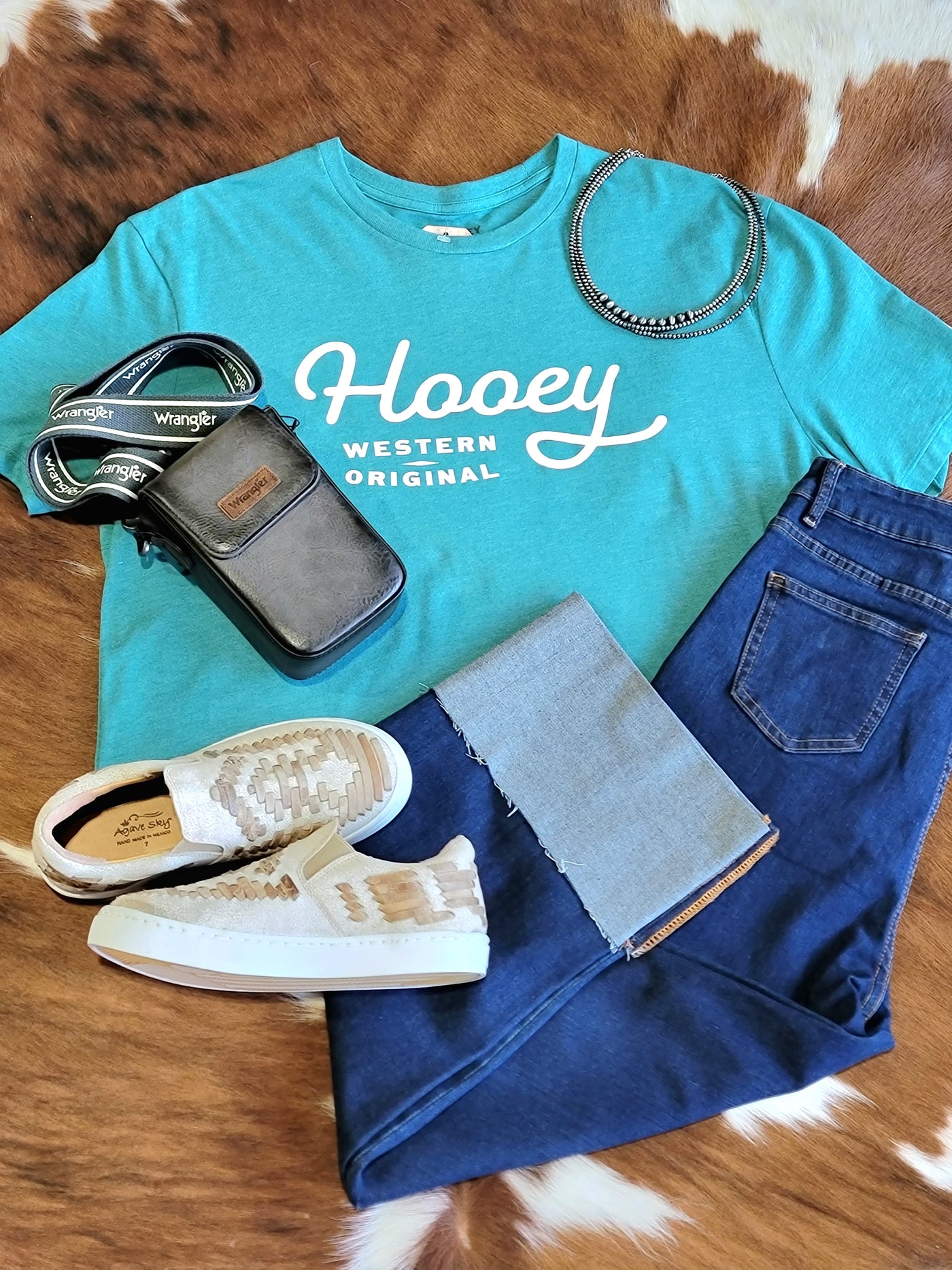 Hooey OG Tee [Heathered Teal & White] ✜ON SALE NOW✜