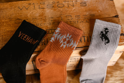 Zeke Set of 3 Western Socks [Neutrals]