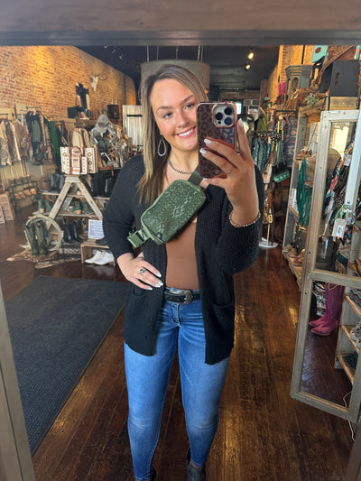 Gump Fanny Pack/Belt Bag [Green Aztec]